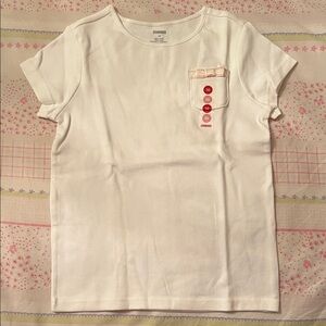 Gymboree White Tee with Pink Accents